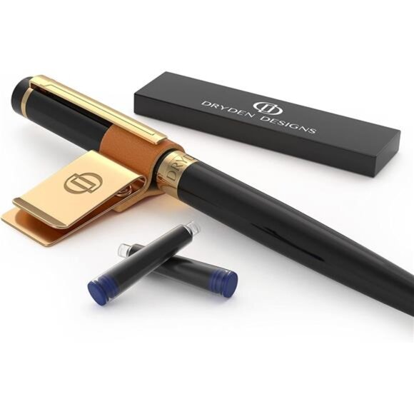 Fountain Pen and Notebook Clips - Intense Black - Medium Nib - - Picture 12 of 16